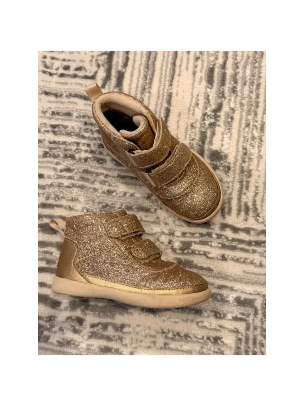 UGG toddler size 8 Pritchard Sparkles Trainer Gold Sneaker Boots S/N 1092409T